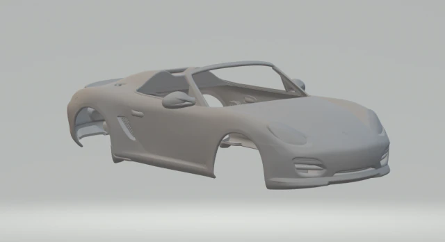 Porsche boxster spyder 3D Print Model .c4d .max .obj .3ds .fbx .stl .blend 