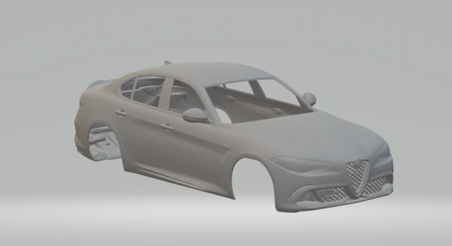 Alfa romeo giulia 16 3D Print Model .c4d .max .obj .3ds .fbx .stl .blend 
