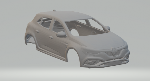 Renault megane rs 2018 3D 打印模型 .c4d .max .obj .3ds .fbx .stl .blend 