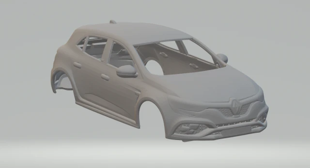 Renault megane rs 2018 3D Print Model .c4d .max .obj .3ds .fbx .stl .blend 