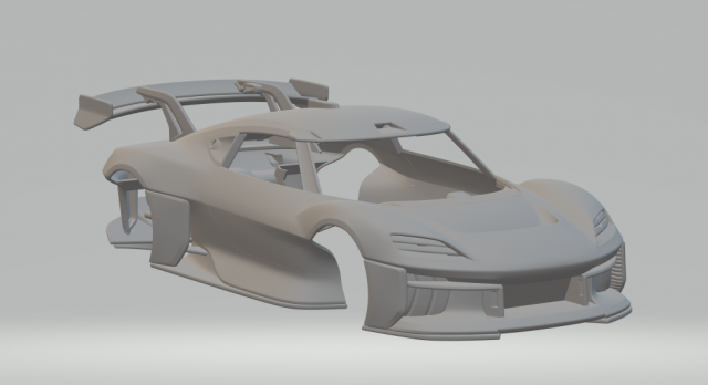 Porsche mission R 3D 打印模型 .c4d .max .obj .3ds .fbx .stl .blend 