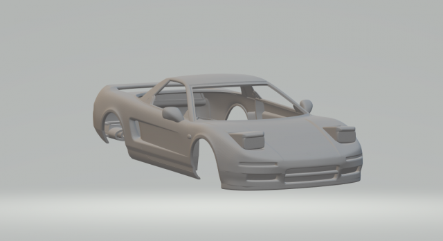 Honda nsx type r 92 3Dプリントモデル .c4d .max .obj .3ds .fbx .stl .blend 