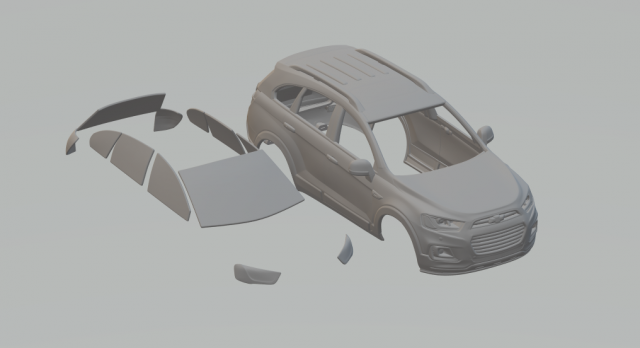 Chevrolet captiva 3D Print Model .c4d .max .obj .3ds .fbx .stl .blend 