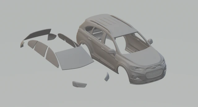 Chevrolet captiva 3D Print Model .c4d .max .obj .3ds .fbx .stl .blend
