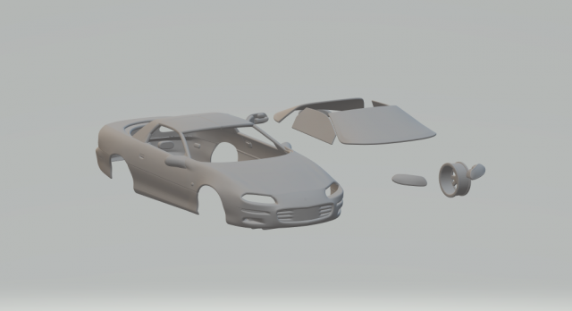 Chevrolet camaro 2000 3D Принт Модель .c4d .max .obj .3ds .fbx .stl .blend 