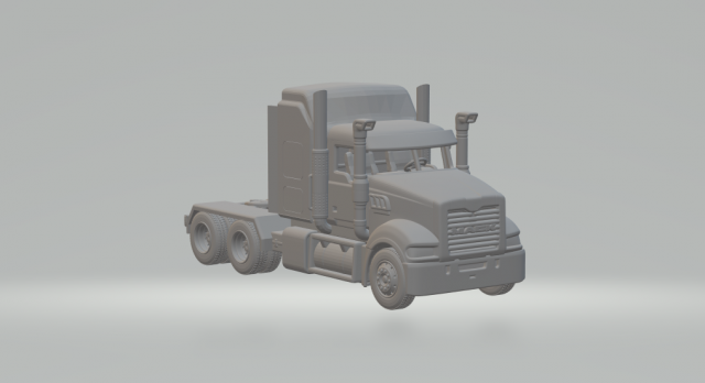 Trident truck sleeper cab 6x4 Modèles 3D en vedette .c4d .max .obj .3ds .fbx .stl .blend 