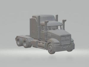 Trident truck sleeper cab 6x4 3D Print Model