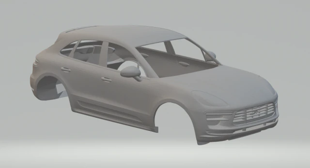Porsche macan 3D Print Model .c4d .max .obj .3ds .fbx .stl .blend 