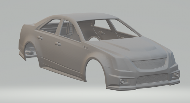 CadillacCTSMk2sedanV2009 3D-printmodel .c4d .max .obj .3ds .fbx .stl .blend 