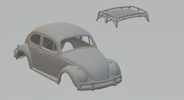 Vw beetle fusca sedan 3D Print Model .c4d .max .obj .3ds .fbx .stl .blend