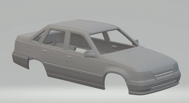 Opel kadett sedan 3D Print Model .c4d .max .obj .3ds .fbx .stl .blend 