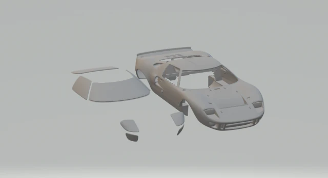 Gt 40 3D Print Model .c4d .max .obj .3ds .fbx .stl .blend 