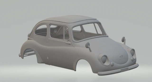 Subaru 360 3D Print Model .c4d .max .obj .3ds .fbx .stl .blend 