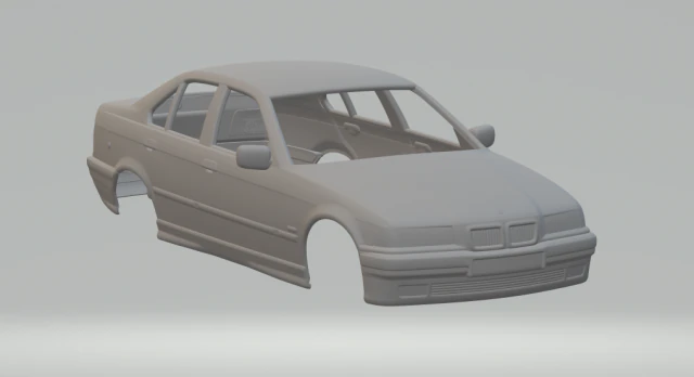 Series 3 sedan e36 3D Print Model .c4d .max .obj .3ds .fbx .stl .blend 