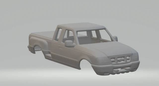 Ranger extend cab 3D Print Model .c4d .max .obj .3ds .fbx .stl .blend