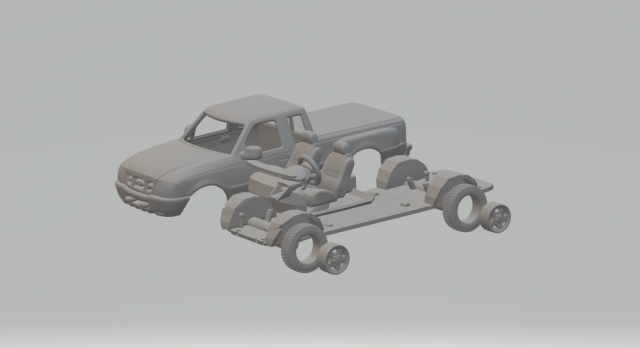 Ranger extend cab 3D-printmodel .c4d .max .obj .3ds .fbx .stl .blend 