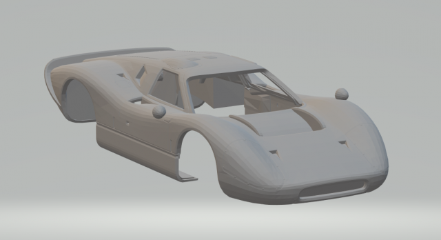 Gt40 long tail 3Dプリントモデル .c4d .max .obj .3ds .fbx .stl .blend 