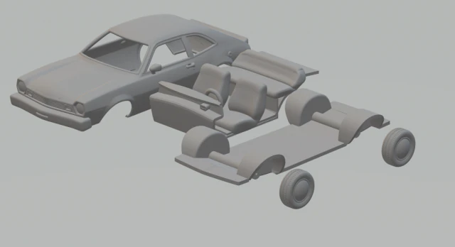 Pinto 76 3D Print Model .c4d .max .obj .3ds .fbx .stl .blend