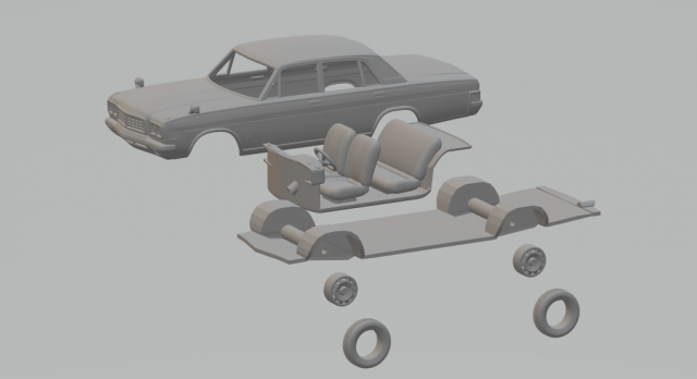 Nissan president mk2 3D 프린트 모델 .c4d .max .obj .3ds .fbx .stl .blend 
