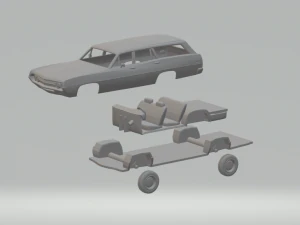 Kit Torino Station Wagon 71 Modèles 3D en vedette