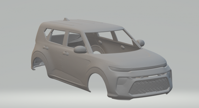 2022 Kia Soul GT-Line 3Dプリントモデル .c4d .max .obj .3ds .fbx .stl .blend 