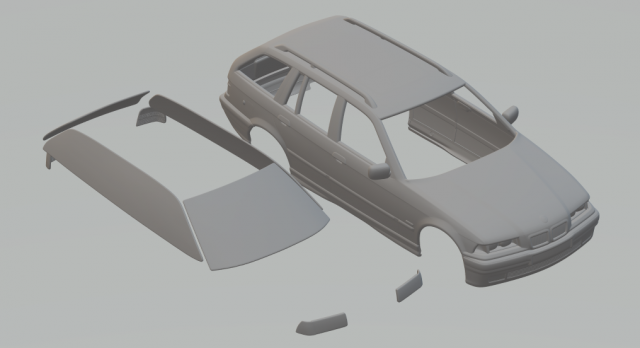 3-series E36 touring 1990 3D प्रिंट मॉडल .c4d .max .obj .3ds .fbx .stl .blend 