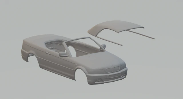 3-series E46 convertible 2004 3D Print Model .c4d .max .obj .3ds .fbx .stl .blend