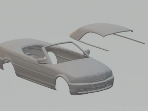3 シリーズ E46 コンバーチブル 2004 3Dプリントモデル