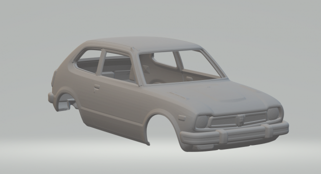 Honda civic 74 3D 打印模型 .c4d .max .obj .3ds .fbx .stl .blend 