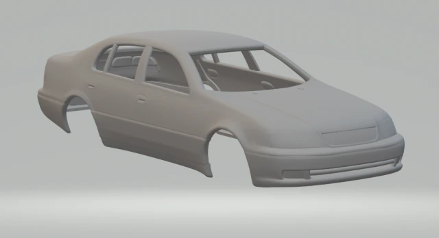 Lexus GS S130 3D Print Model .c4d .max .obj .3ds .fbx .stl .blend