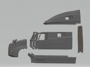 Volvo VNL Sleeper Cab Modèles 3D en vedette