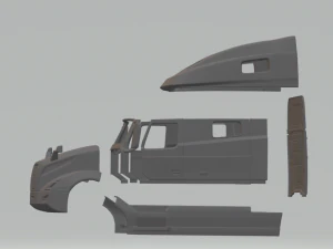Volvo VNL Sleeper Cab 3D Print Model