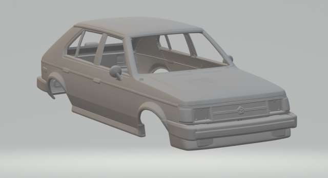 Dodge omni shelby glh-s 3D Print Model .c4d .max .obj .3ds .fbx .stl .blend