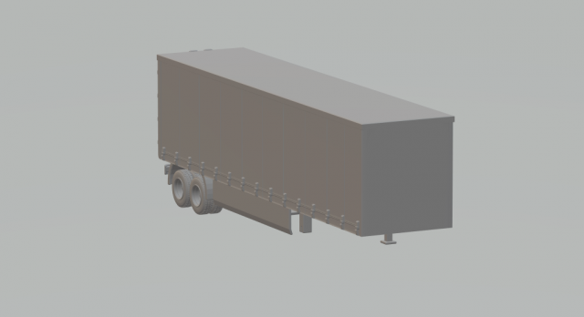 Trailer box truck usa Modelo de impresión 3D .c4d .max .obj .3ds .fbx .stl .blend 