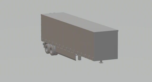 Trailer box truck usa 3D Print Model .c4d .max .obj .3ds .fbx .stl .blend 