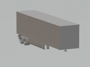 Trailer box truck usa 3D Print Model