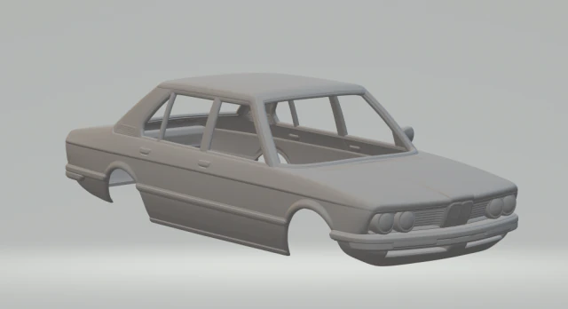 Series 5 sedan e12 1978 3D Print Model .c4d .max .obj .3ds .fbx .stl .blend 