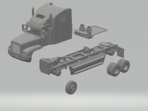 Freightliner fld kit Modèles 3D en vedette