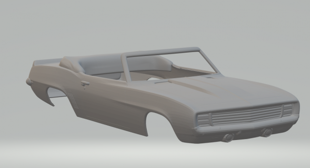 Chevrolet camaro 69 convertible Modelo de Impressão 3D .c4d .max .obj .3ds .fbx .stl .blend 