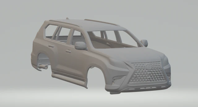 Lexus GX460 3D Print Model .c4d .max .obj .3ds .fbx .stl .blend 