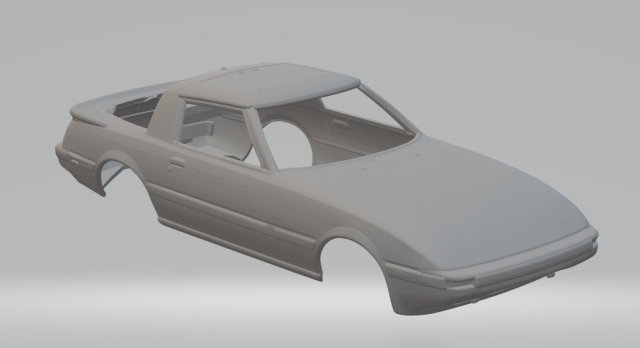 Mazda rx-7 gsl-se 1985 3D Print Model .c4d .max .obj .3ds .fbx .stl .blend 