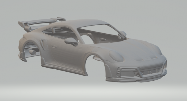 Porsche 911 techart 3Dプリントモデル .c4d .max .obj .3ds .fbx .stl .blend 