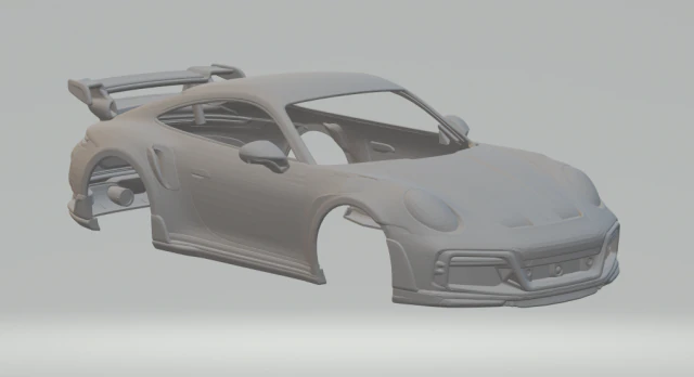 Porsche 911 techart 3D Print Model .c4d .max .obj .3ds .fbx .stl .blend 