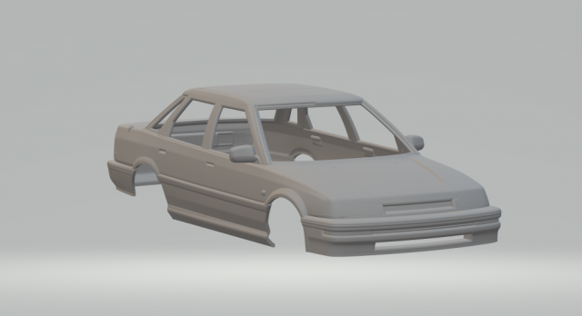 Honda Concerto sedan 88 3D Print Model .c4d .max .obj .3ds .fbx .stl .blend