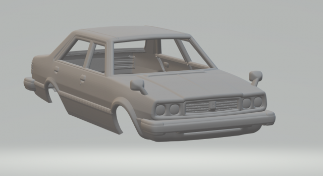 Honda accord mk1 3Dプリントモデル .c4d .max .obj .3ds .fbx .stl .blend