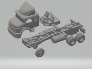 Mercedes 1519 truck 6x2 3D-printmodel