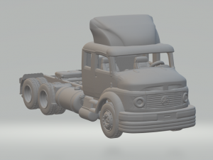 Mercedes 1519 truck 6x2 3D Print Model