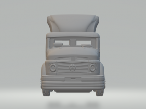 Mercedes 1519 truck 6x2 3D Print Model