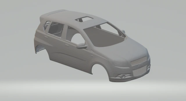 Chevrolet aveo 3D Print Model .c4d .max .obj .3ds .fbx .stl .blend 