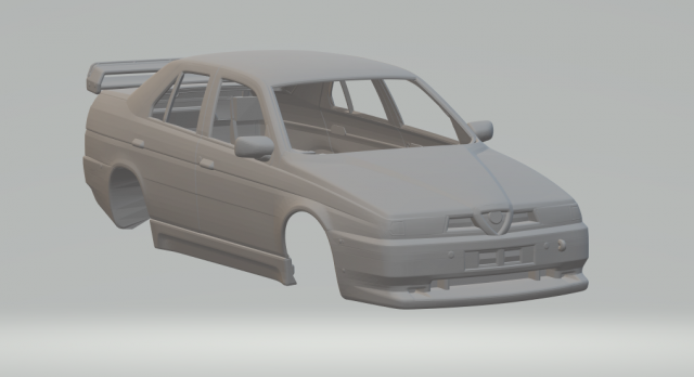Alfa romeo 155 sedan 3D Принт Модель .c4d .max .obj .3ds .fbx .stl .blend